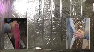 wall cavity bubble and fibre insulation